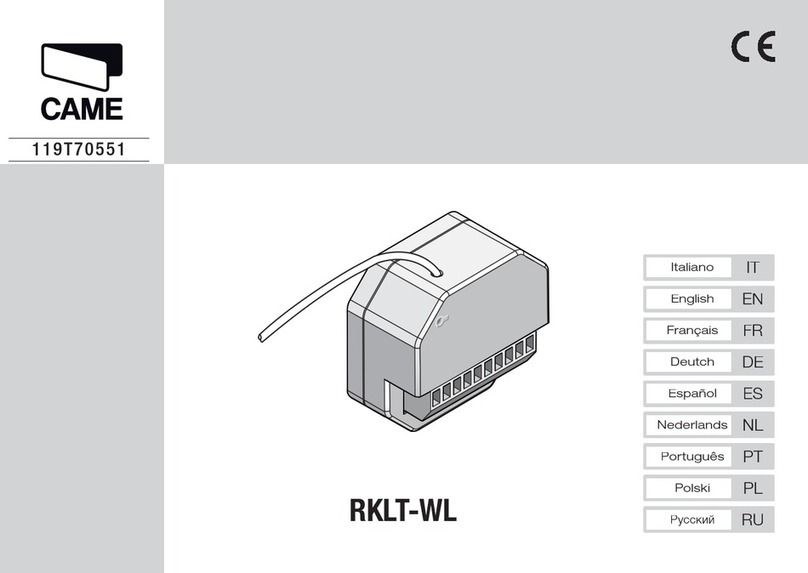 CAME RKLT-WL User manual