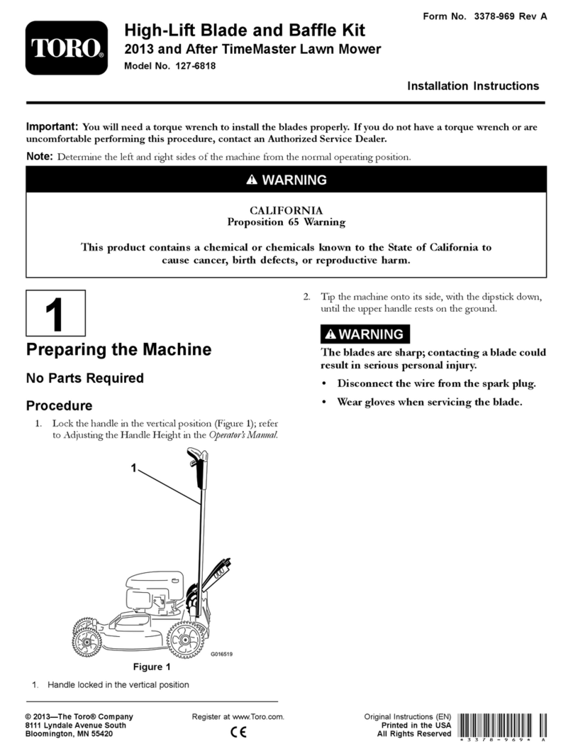 Toro 127-6818 installation instructions