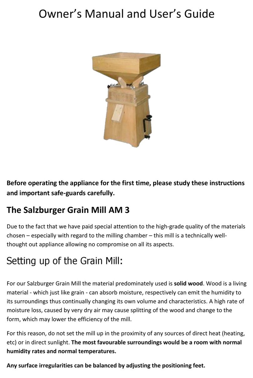 SALZBURGER GETREIDEMÜHLE AM 3 Owner's manual and user's guide