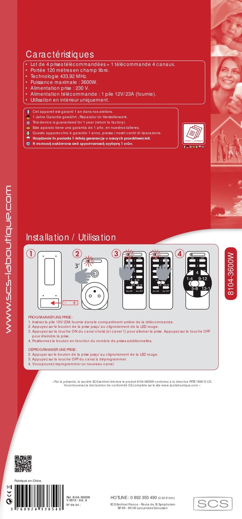 SCS 8104-3600W quick start guide