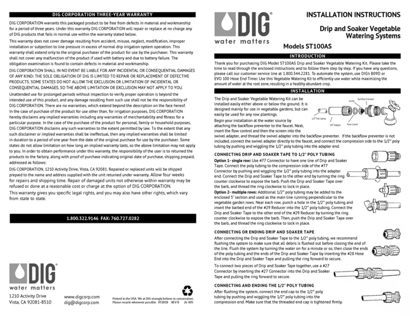 DIG ST100AS installation instructions
