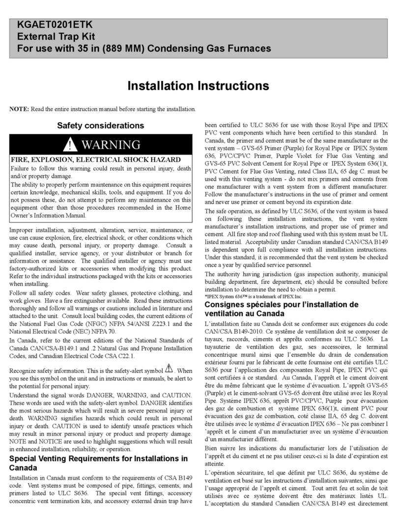 Carrier KGAET0201ETK installation instructions Carrier KGAET0201ETK installation instructions