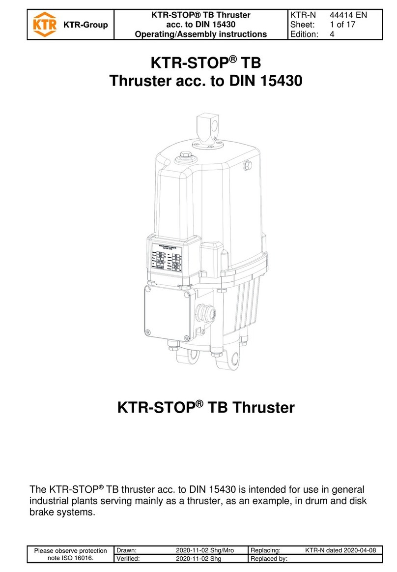KTR-Group KTR-STOP TB Thuster Operating & assembly instructions