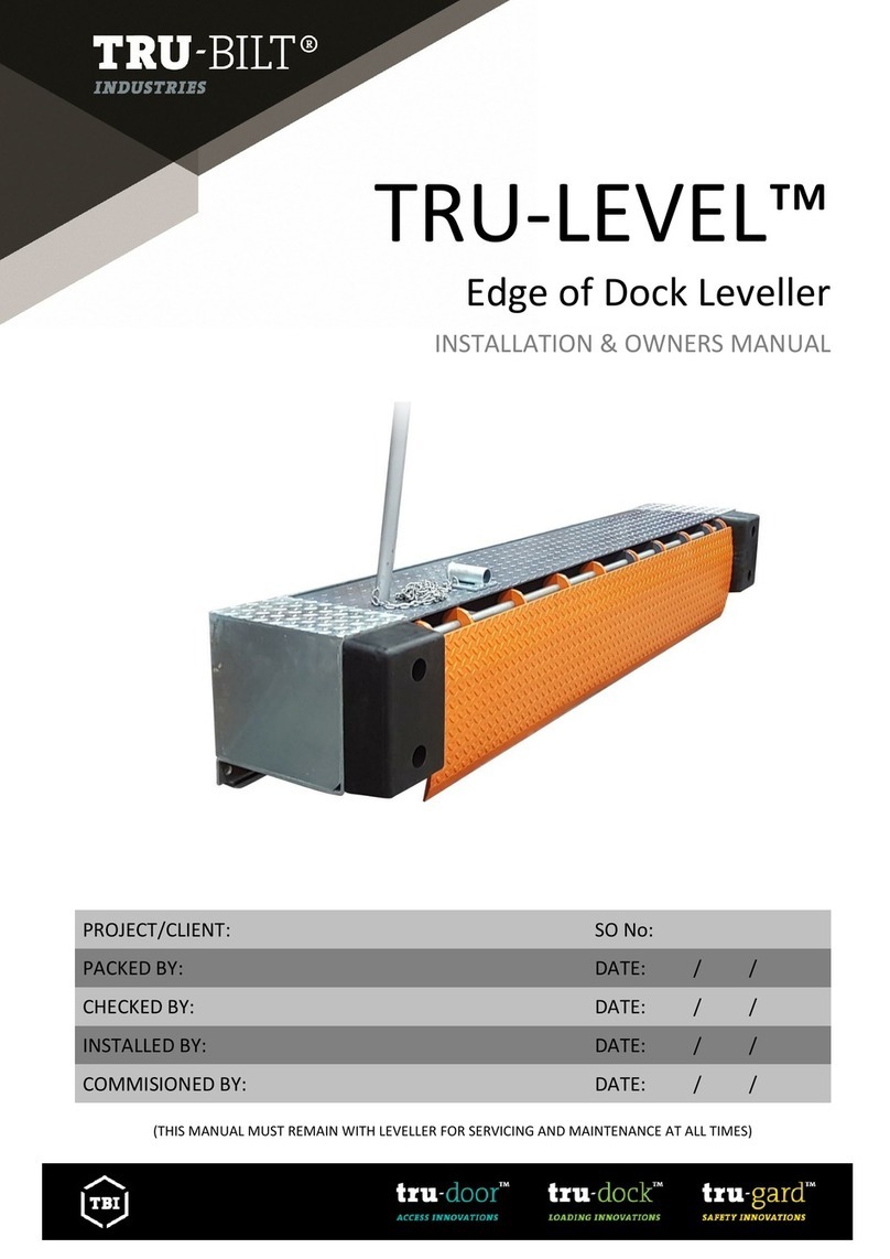 TBI TRU-BILT TRU-LEVEL Installation & owner's manual