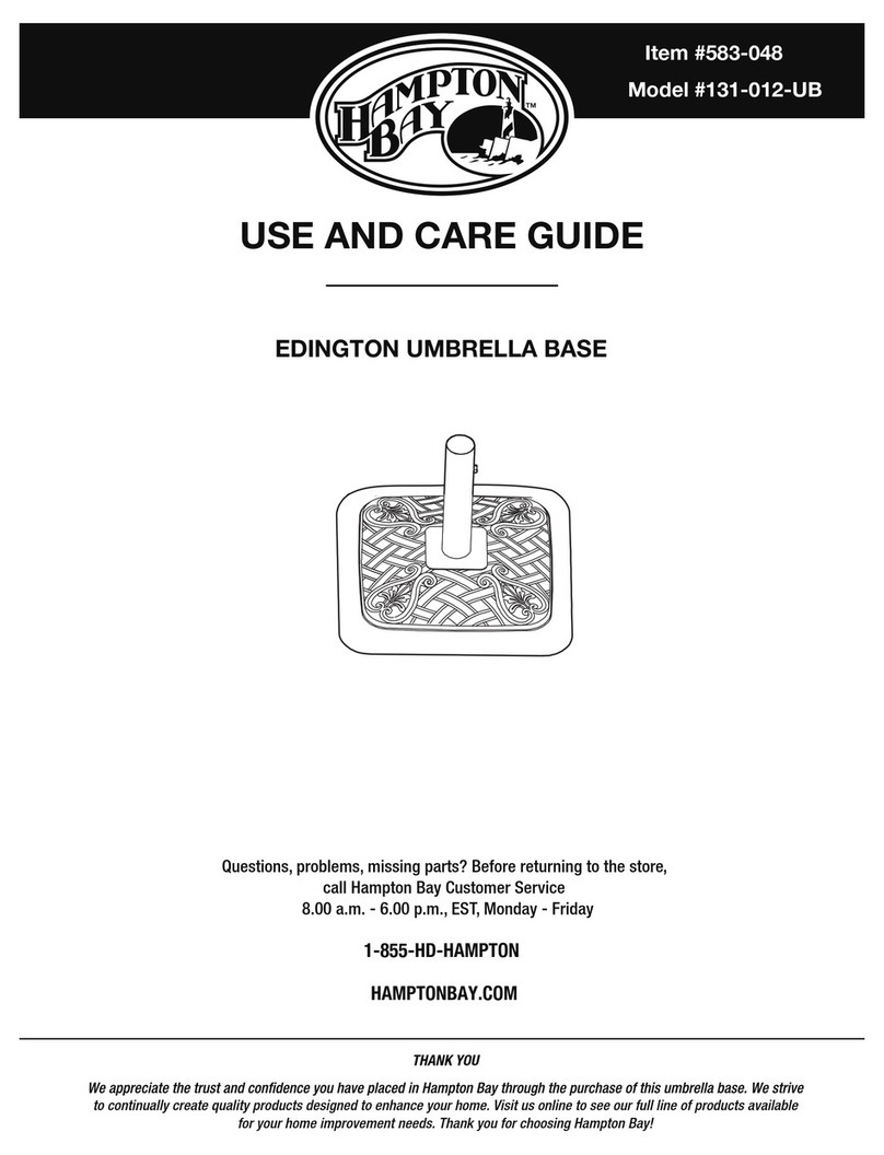HAMPTON BAY 131-012-UB User manual HAMPTON BAY 131-012-UB User manual