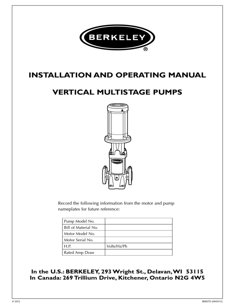 Berkeley BVM2-30/2 Installation and operating manual