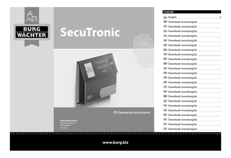 BURG-WACHTER SecuTronic operating instructions
