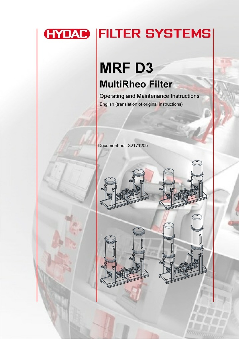 HYDAC FILTER SYSTEMS MRF D3 User manual