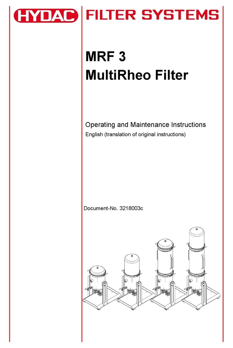 HYDAC FILTER SYSTEMS MRF 3 Manual HYDAC FILTER SYSTEMS MRF 3 Manual