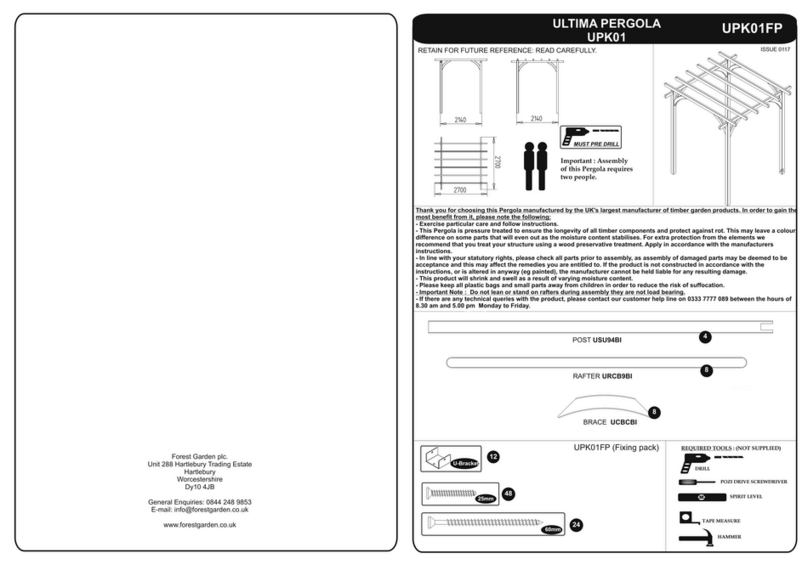 Forest garden ULTIMA PERGOLA UPK01 User manual