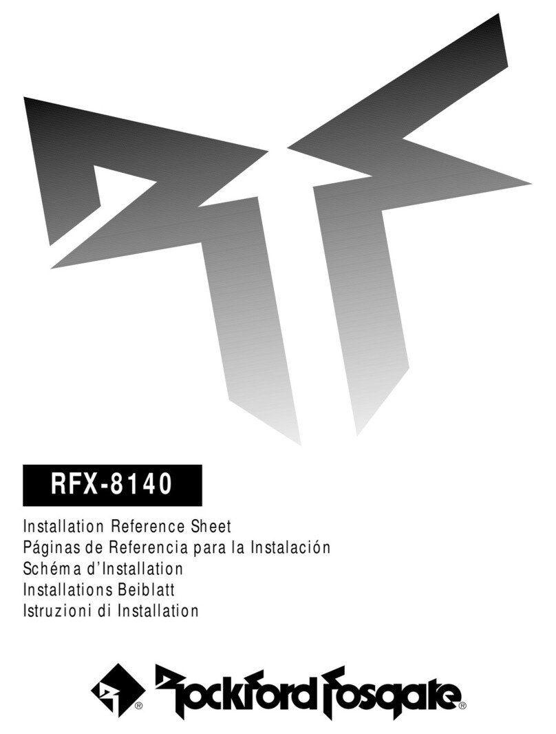 Rockford Fosgate RFX-8140 Installation and operating manual