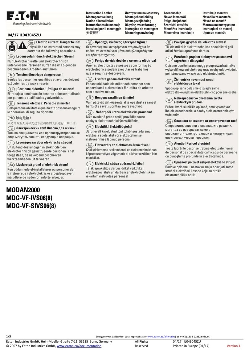 Eaton MODAN2000 Instruction leaflet