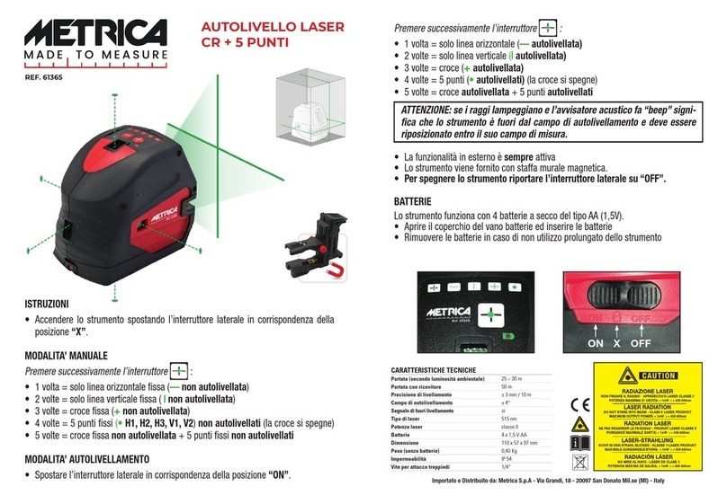 Metrica BRAVO 61365 instruction manual