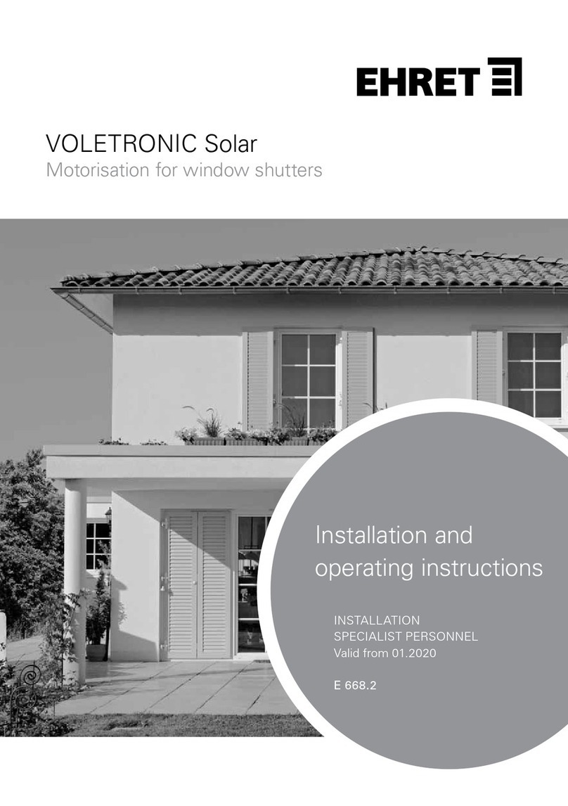 EHRET Voletronic Solar Installation and operating instructions
