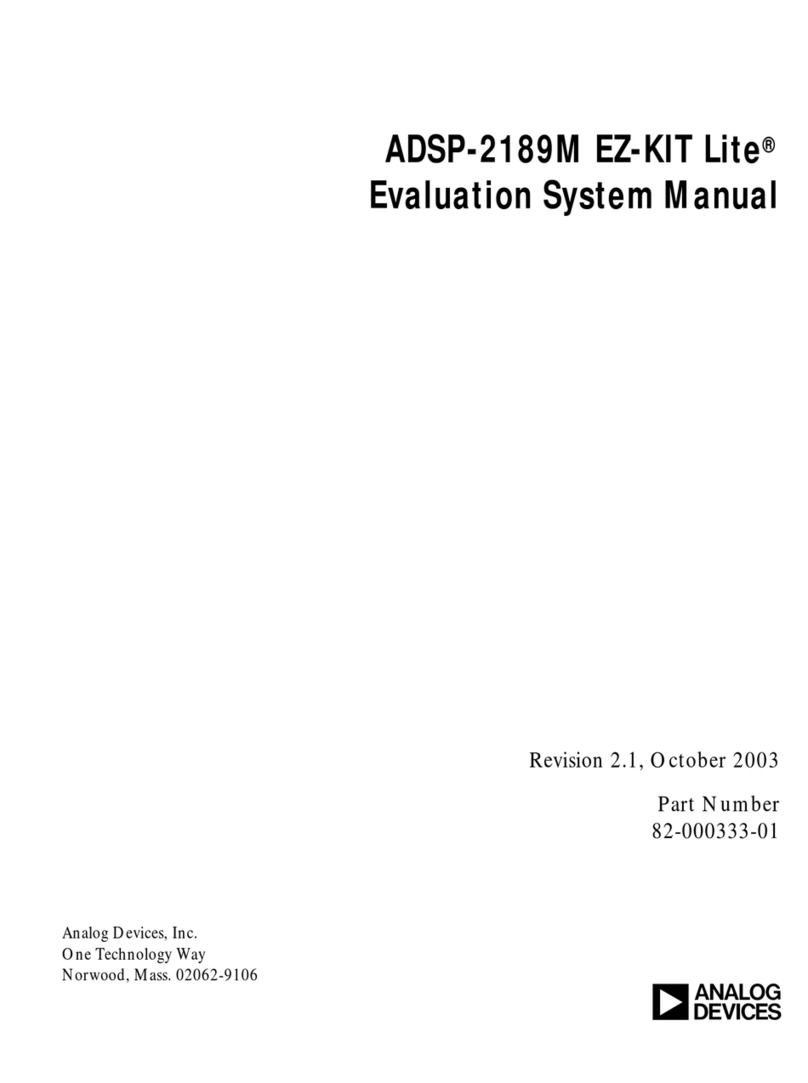 Analog Devices ADSP-2189M EZ-KIT Lite User manual
