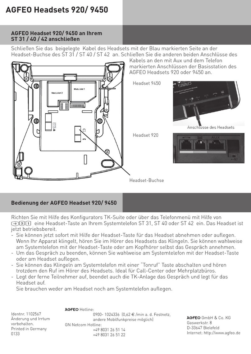 AGFEO 920 quick guide