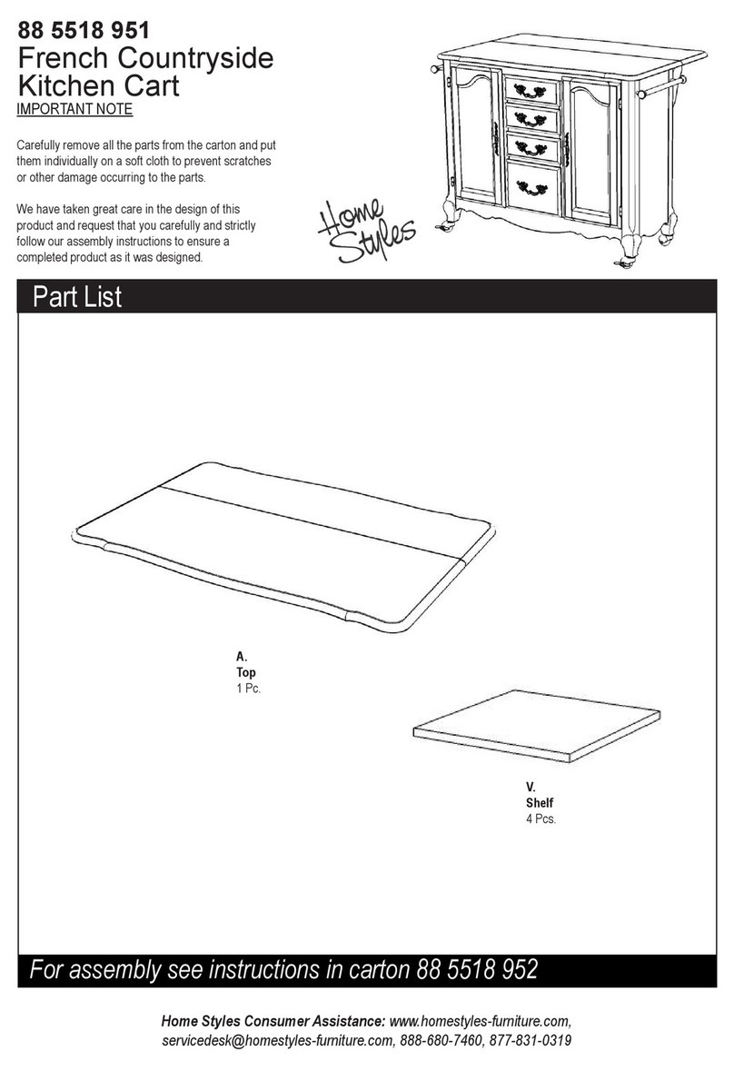 Home Styles 88 5518 951 Assembly instructions Home Styles 88 5518 951 Assembly instructions