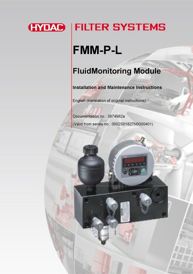 HYDAC FILTER SYSTEMS FMM-P-L Installation and maintenance  instruction