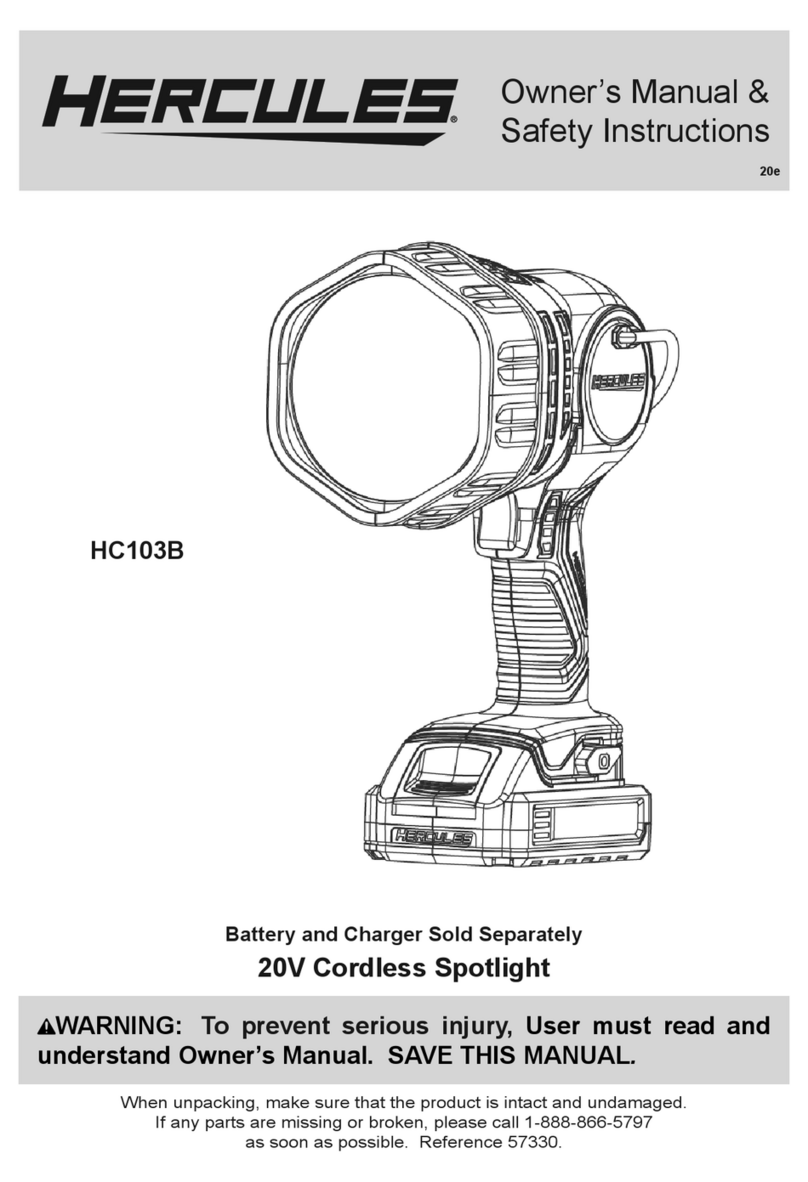 Hercules HC103B Owner's manual & safety instructions