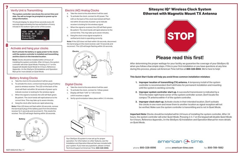 American Time SiteSync IQ Instruction Manual