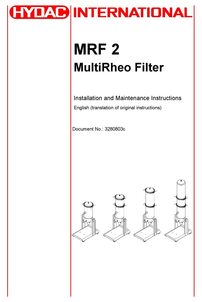 HYDAC International MRF 2 Installation and maintenance instructions