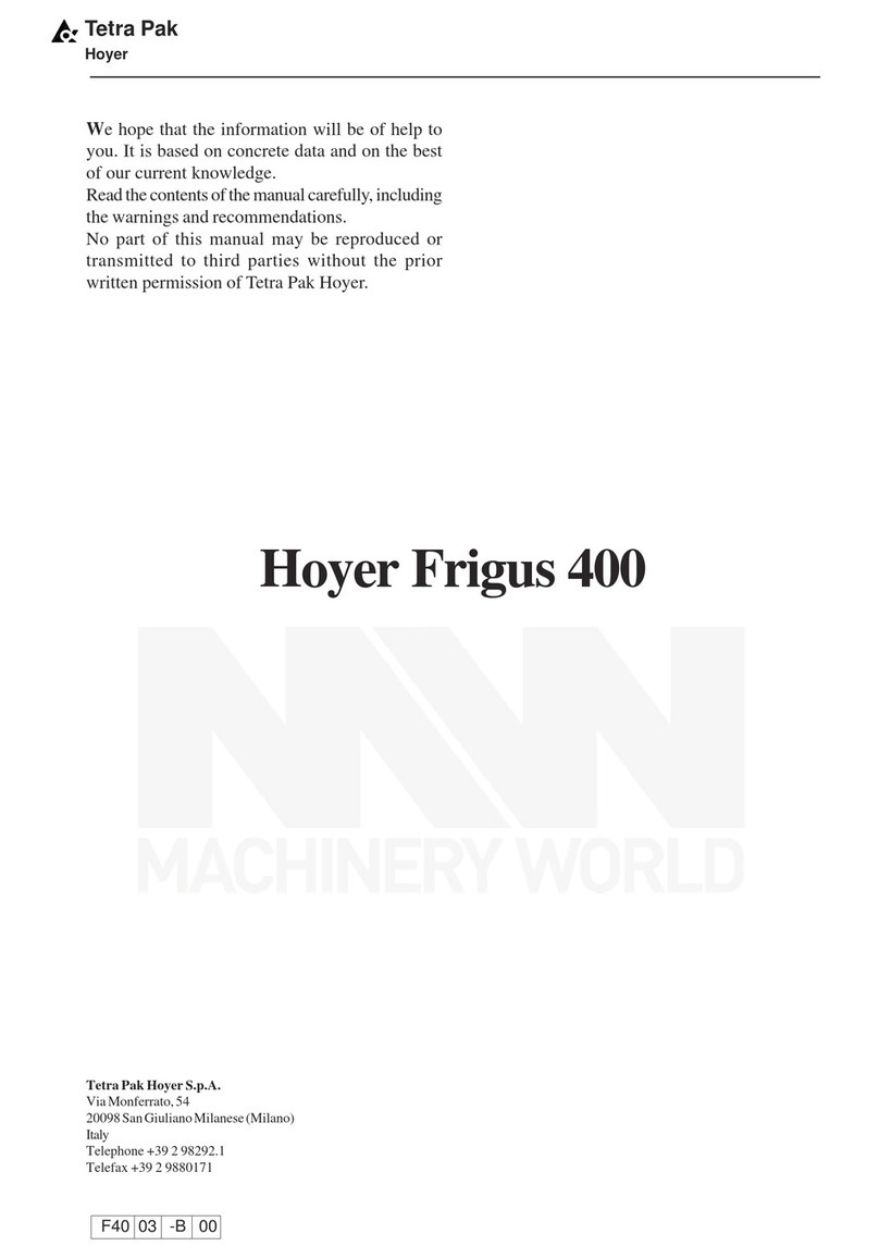 Tetra Pak Hoyer Frigus 400 manual