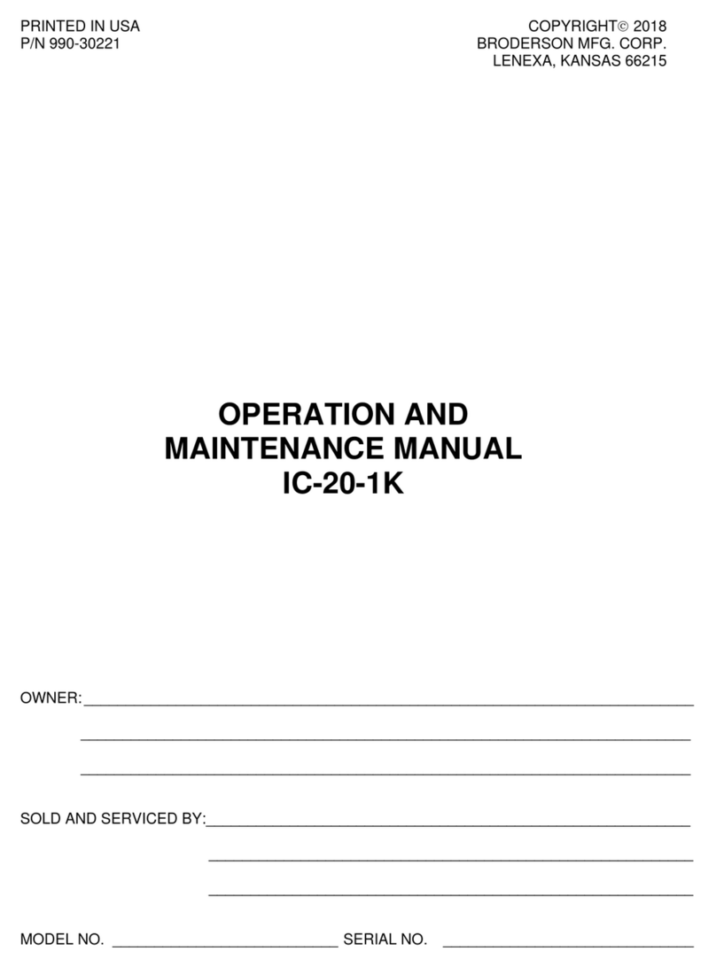 Broderson IC-20-1K Operation and maintenance manual
