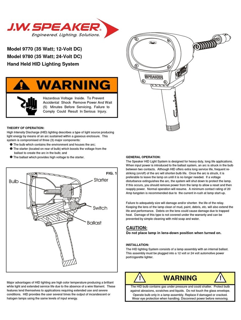 JW Speaker 9770 Series User manual
