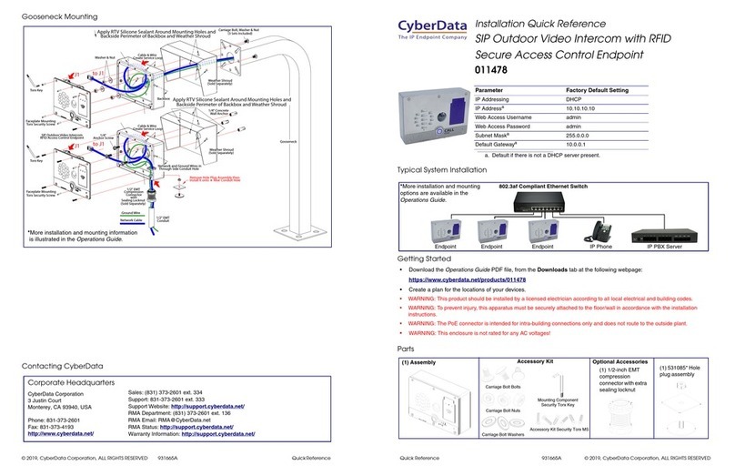 CyberData 011478 Manual