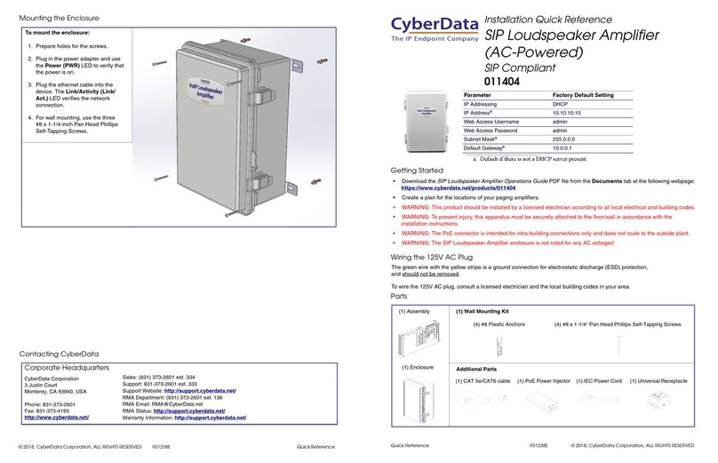 CyberData 011404 Manual