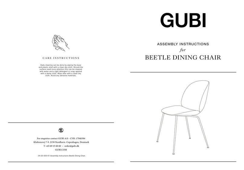 GUBI BEETLE DINING CHAIR Assembly instructions GUBI BEETLE DINING CHAIR Assembly instructions