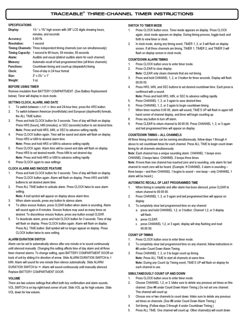 VWR Traceable Alarm Timer instructions