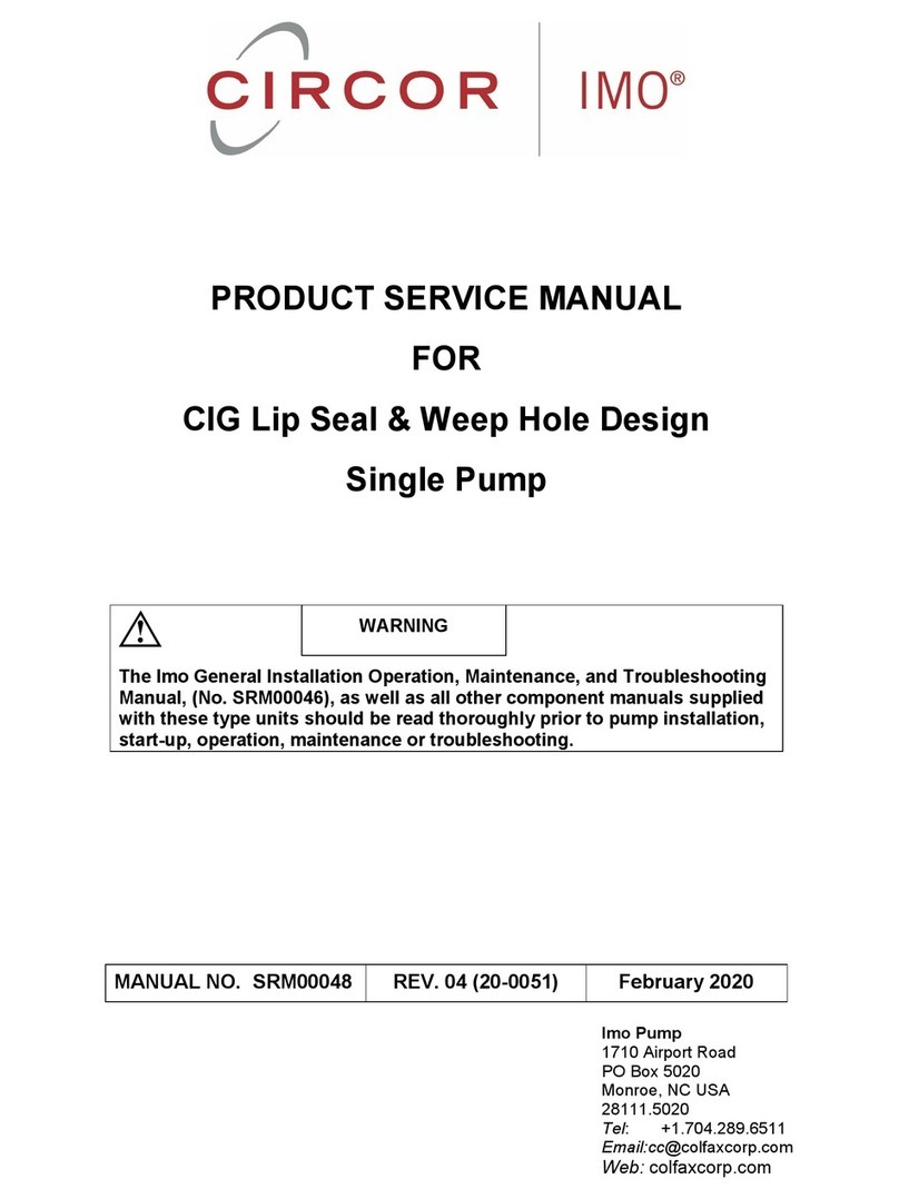 Circor IMO CIG Product service manual Circor IMO CIG Product service manual