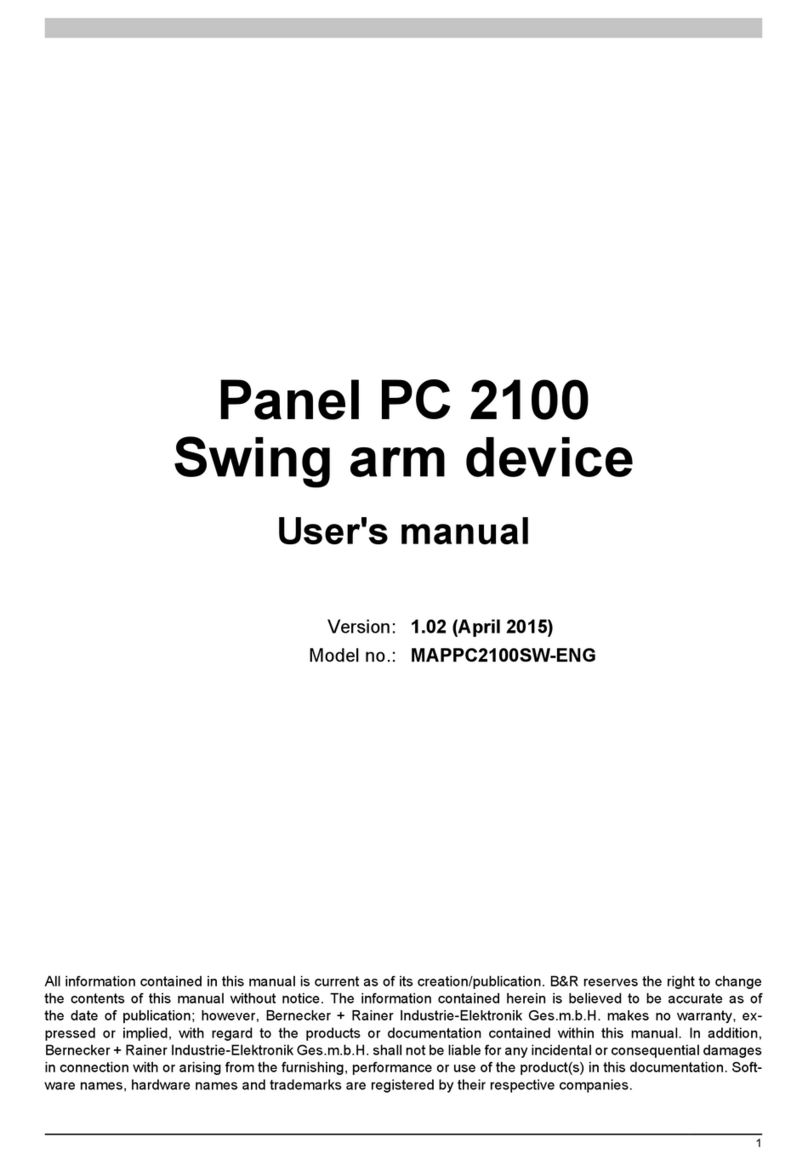 B&R Industries Panel PC 2100 user manual