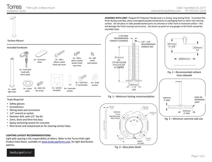 Landscape Forms Torres User manual
