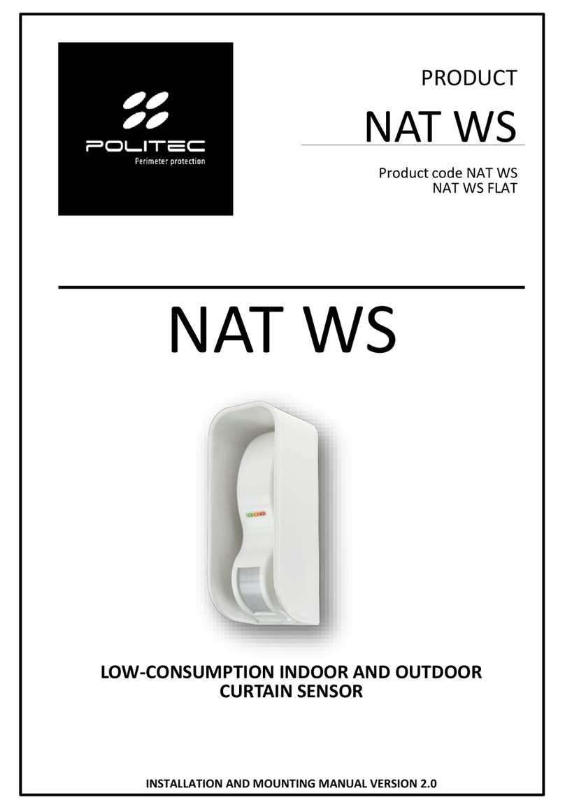 Politec NAT WS INSTALLATION AND MOUNTING MANUAL