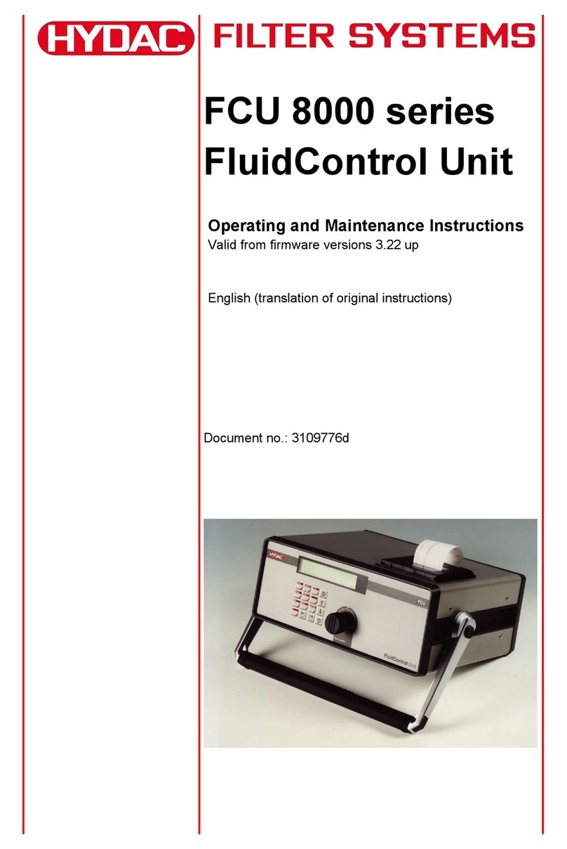 Hydac FCU 8000 Series Operating and maintenance instructions Hydac FCU 8000 Series Operating and maintenance instructions