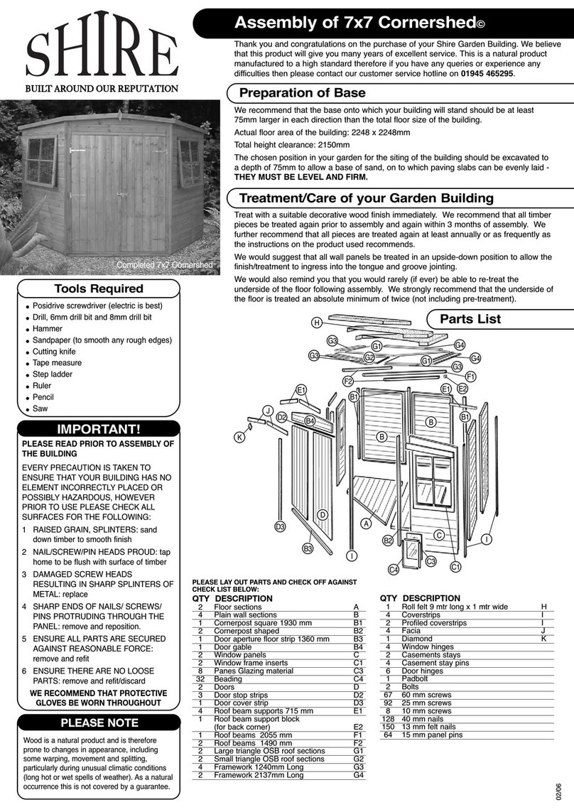 Shire 7x7 Cornershed Assembly Shire 7x7 Cornershed Assembly