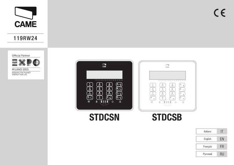 CAME STDCSN User manual