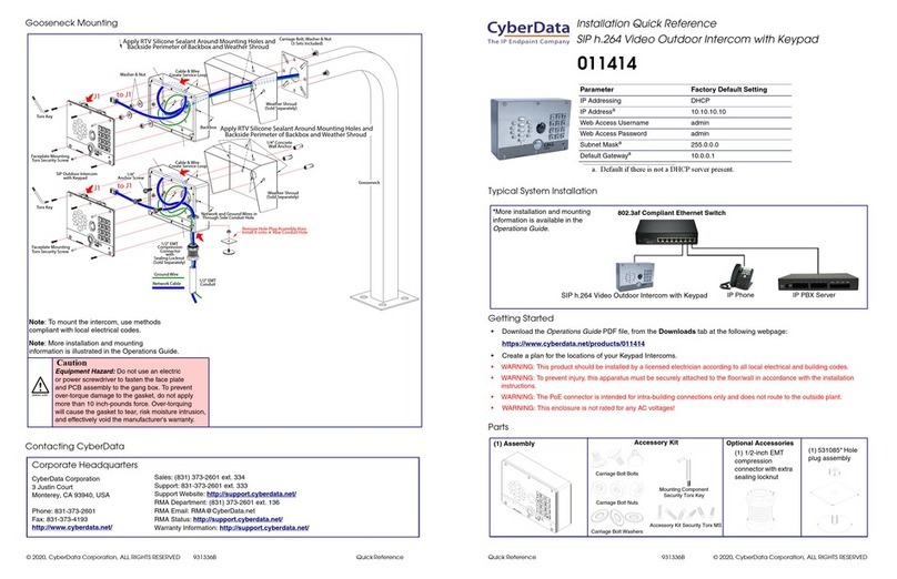 CyberData 011414 Manual