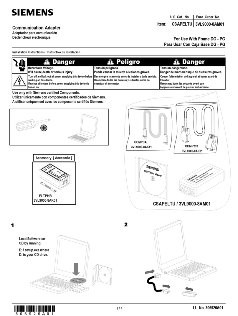 Siemens CSAPELTU installation instructions