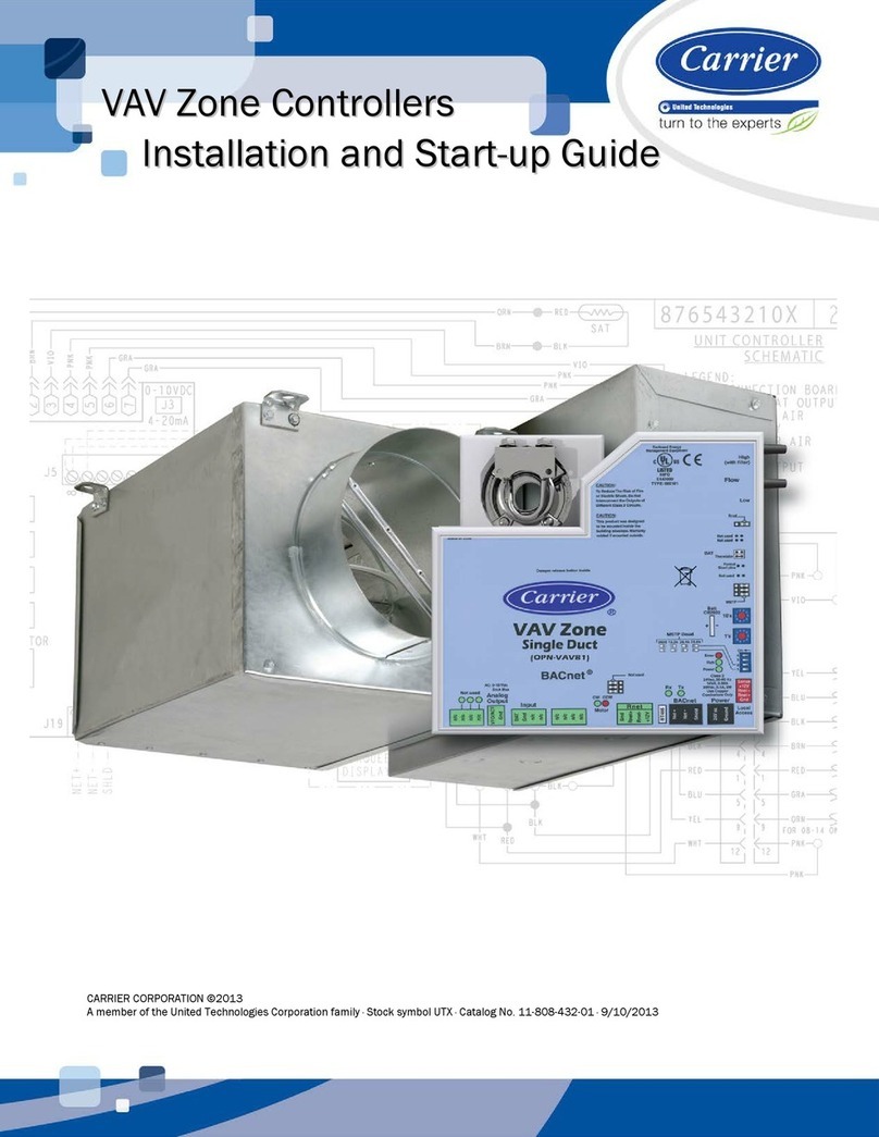 United Technologies Carrier OPN-VAVB1 Installation and startup guide