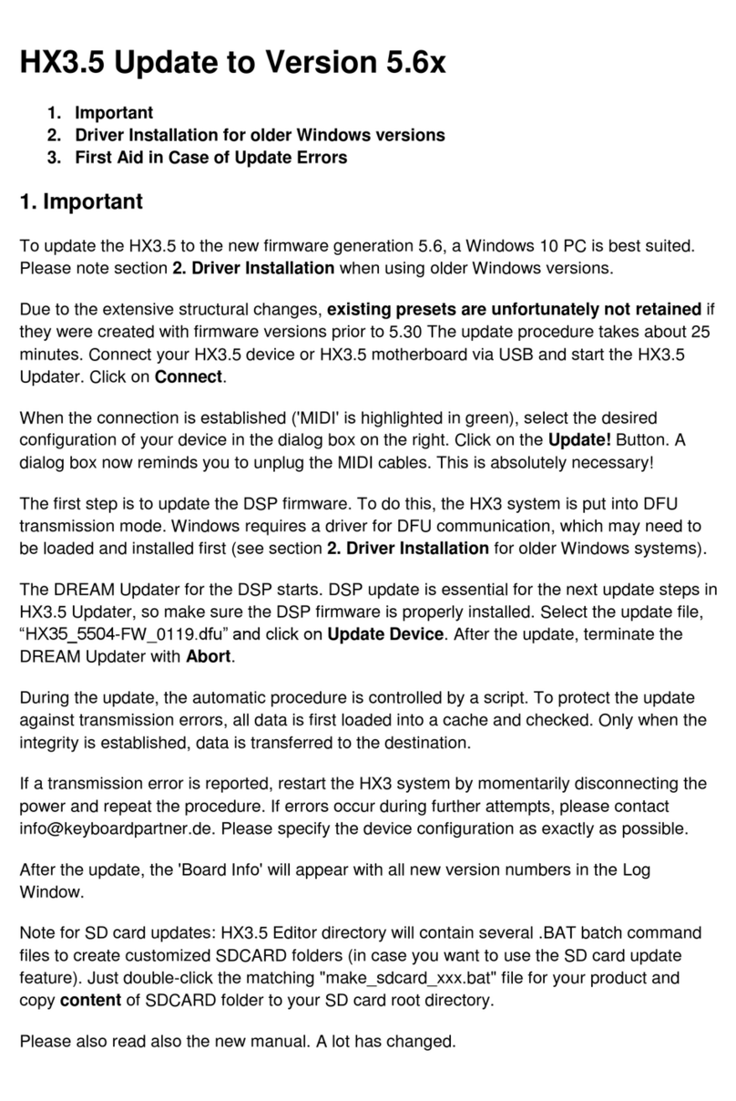 KEYBOARDPARTNER HX3.5 WiFi Module Update manual
