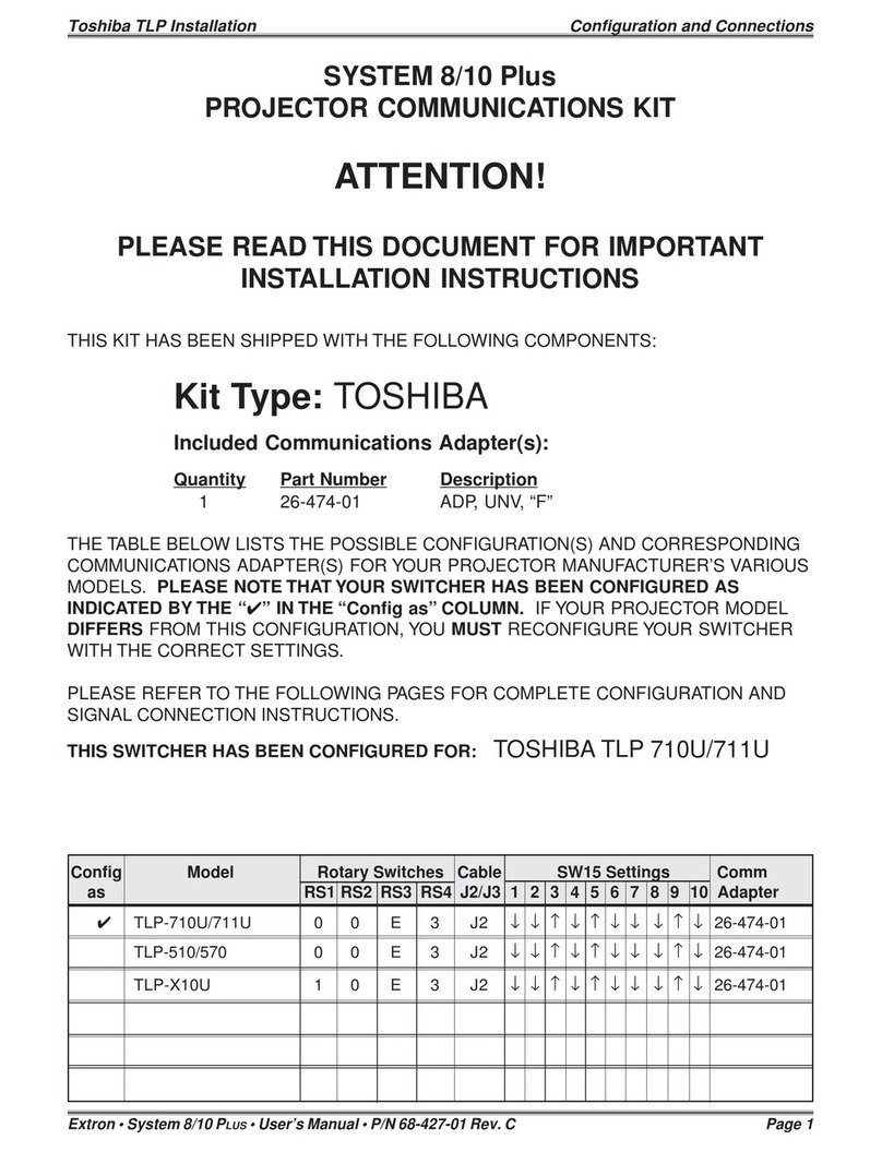 Extron electronics System 8 Plus User manual