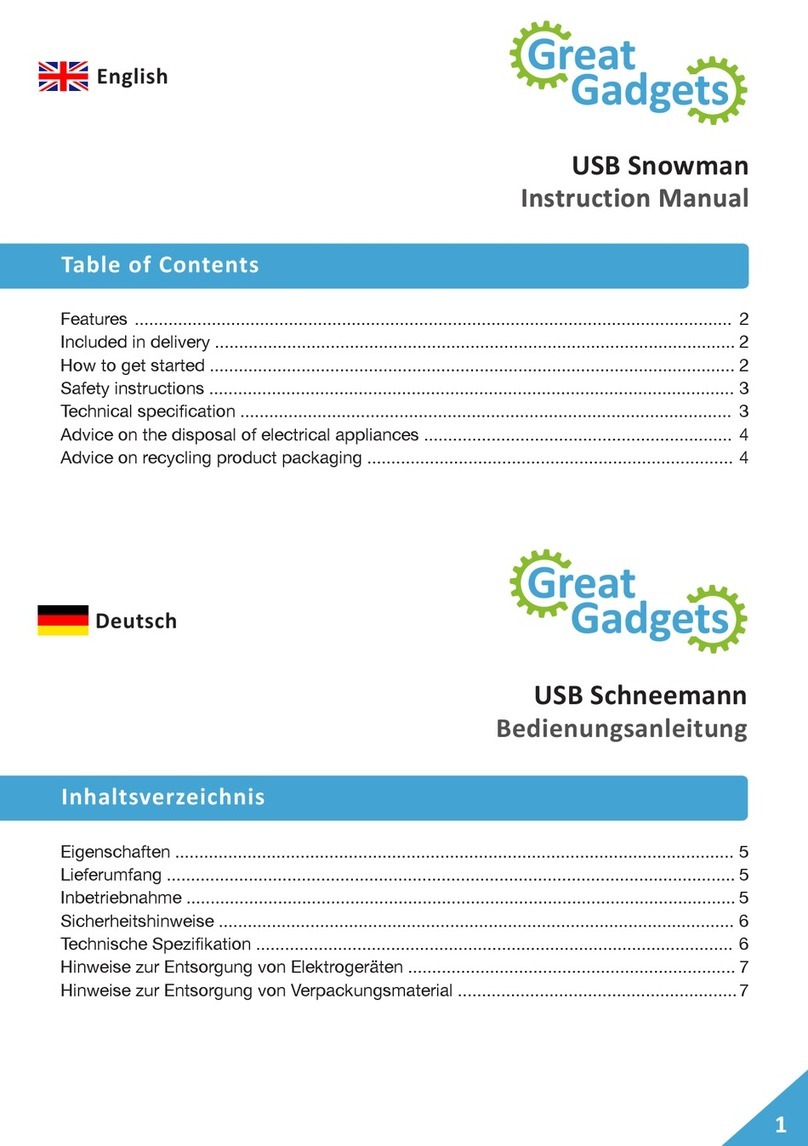 GreatGadgets USB Snowman instruction manual