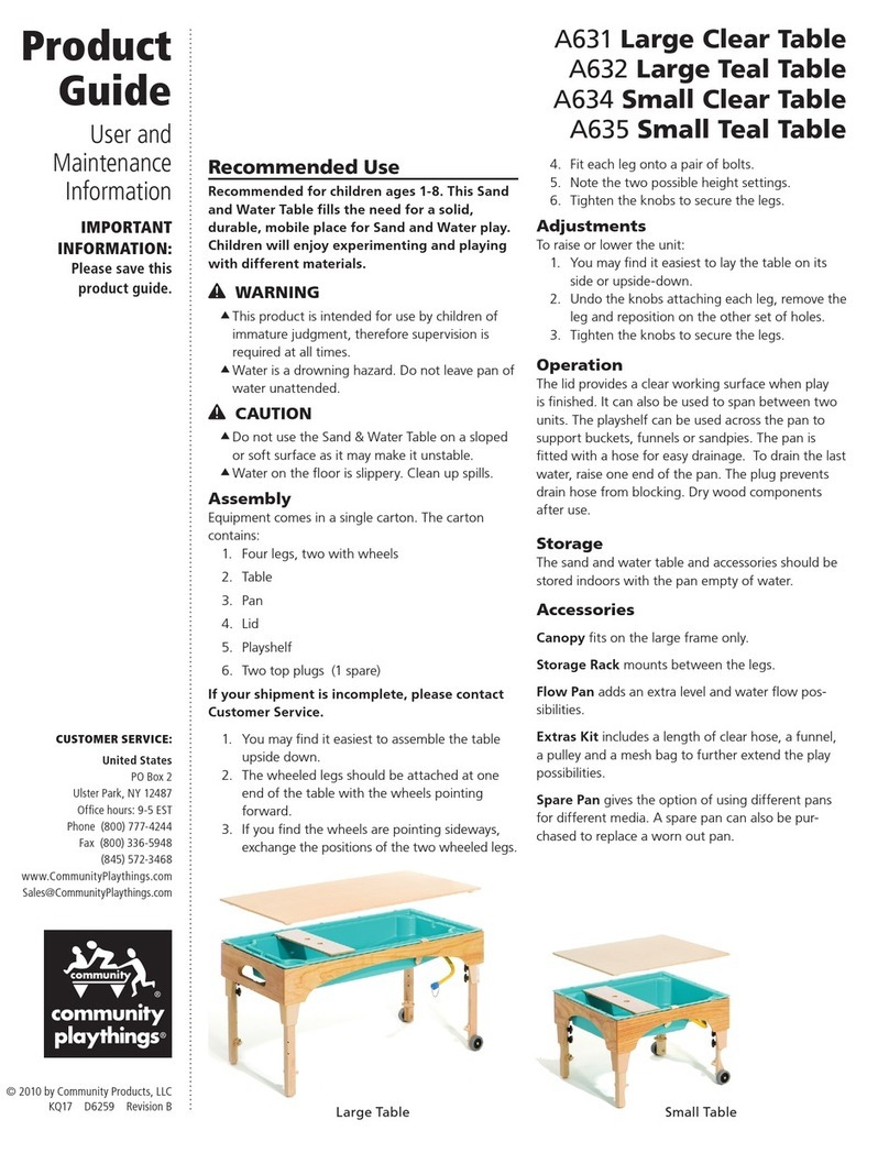 Community Playthings A631 User manual