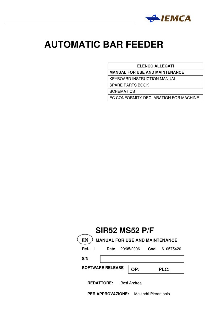 IEMCA SIR52 MS52 P Manual for use and maintenance