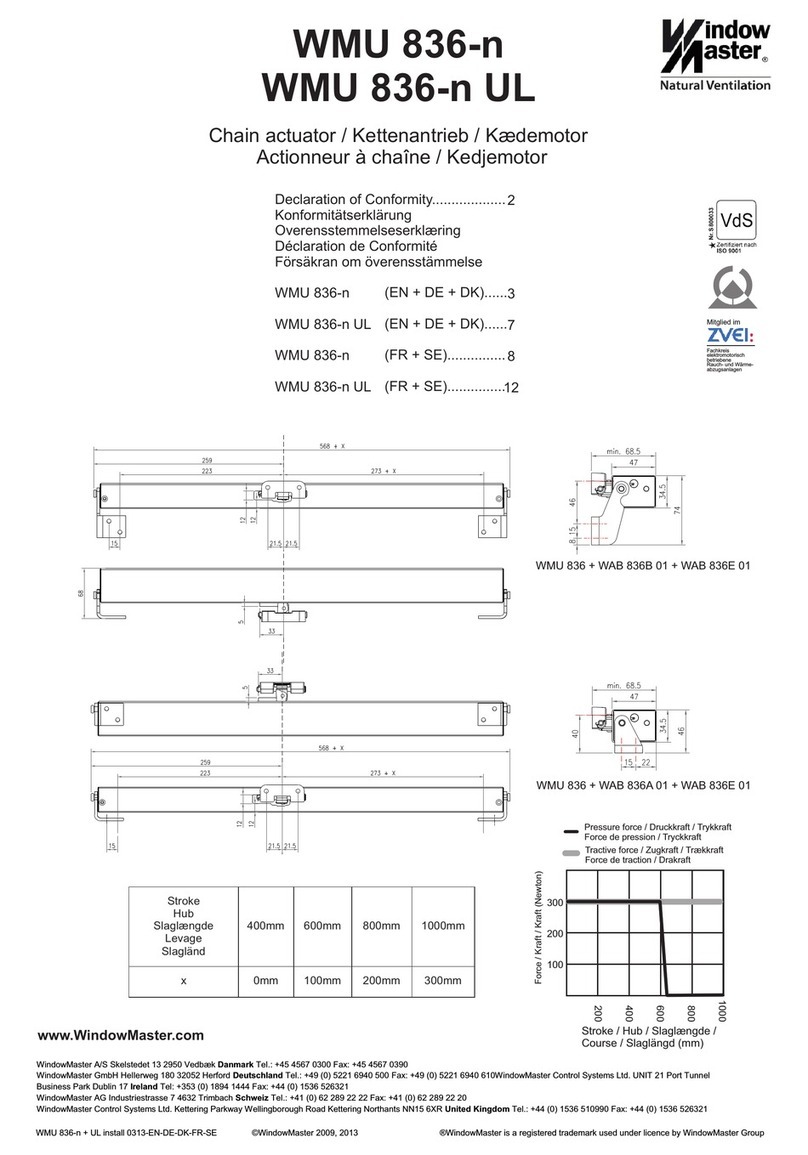 WindowMaster WMU 836-n manual