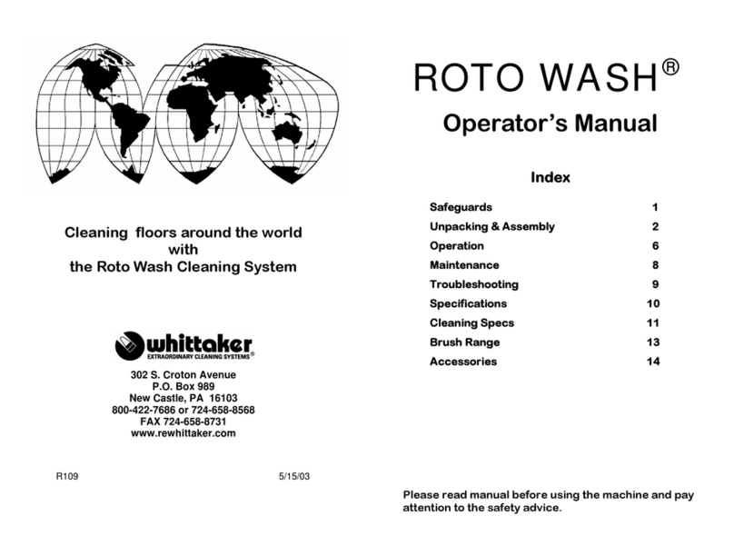 Whittaker ROTO WASH R3 Operator's manual