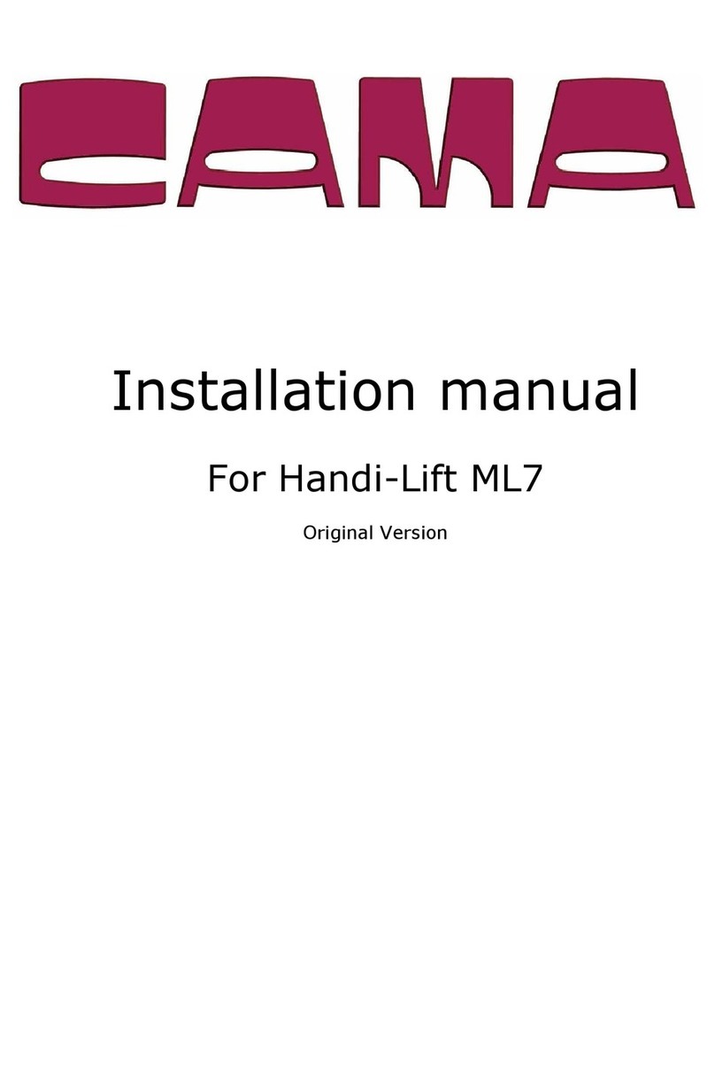 Cama Handi-Lift ML7 installation manual Cama Handi-Lift ML7 installation manual